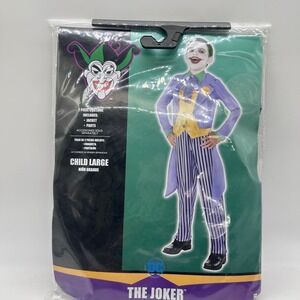 The Joker Child Costume DC Comics Child Large 12-14 Jacket and Pants Halloween